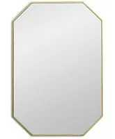 Фигурное настенное зеркало в тонкой золотой раме Stilig M Gold (Стилиг) Smal 65*97 см 