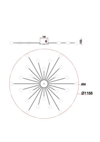 Потолочный светильник Freya FR5242CL-24BS фото 9