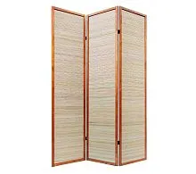 Ширма 3 секции каркас орех / бамбук натуральный 120×2×178 см