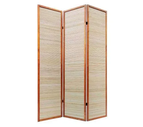 Ширма 3 секции каркас орех / бамбук натуральный 120×2×178 см
