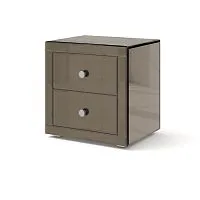Тумба зеркальная с ящиками, капучино 51*52*41 см