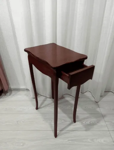 Столик с ящиком из массива STSN-M орех, 45х30х70 см фото 3