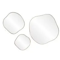 Organic Panno Silver Сет из 3-х зеркал Ø91, Ø61, Ø41 см