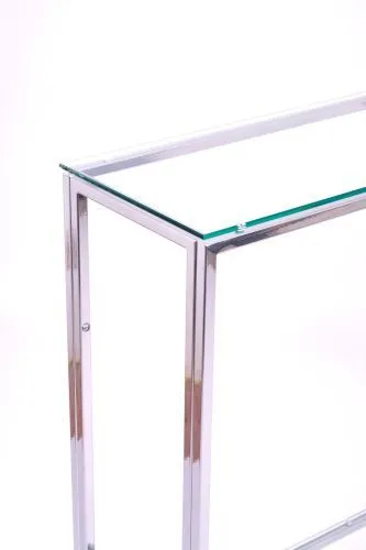 Консольный стол 1082-CS clear серебряный AllConsoles 100x25x80 фото 4