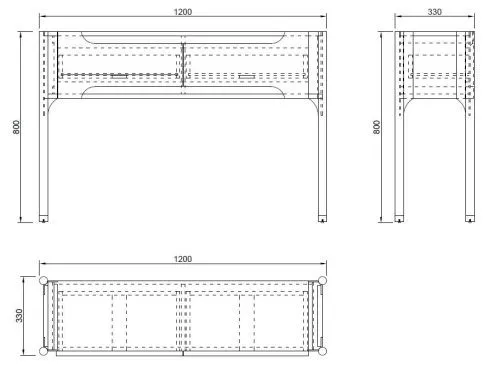 77IP-GD007-KONS/1 Консоль Гримальди (Grimaldi) светлая  120*33*80см фото 7