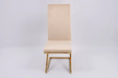 Стул обеденный Палермо MC799-BG-2, 60х46х105 см, бежевый/глянцевое золото фото 2