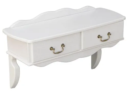 Консоль настенная Берже 20 с ящиками, белый 55*31*80 см