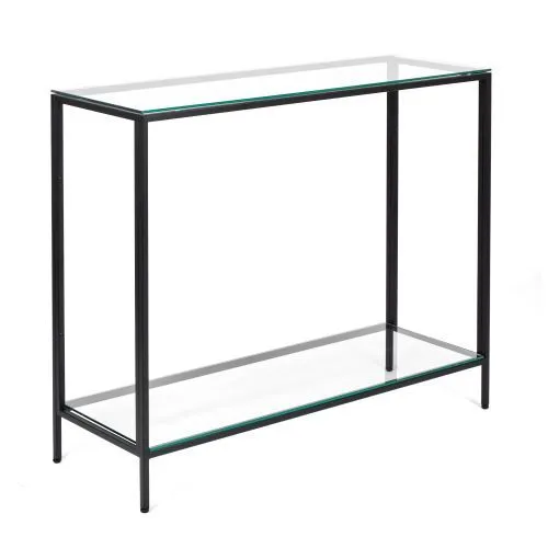 Консольный стол 1081-CB clear черный муар AllConsoles 100x35x80