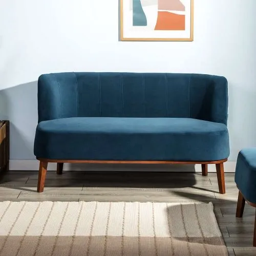 Диван в скандинавском стиле Diag blue 75*62*132 см