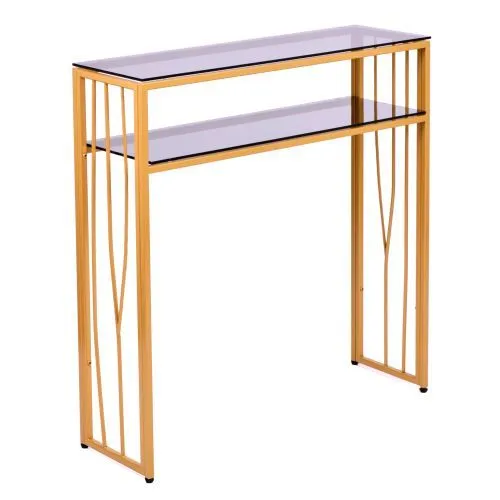 Консольный стол 1124-CG grey золотой AllConsoles 80x25x80