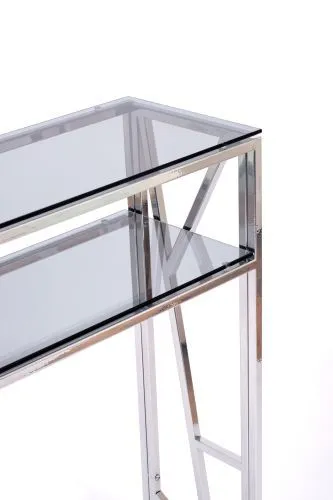 Консольный стол 1092-CS grey серебряный AllConsoles 100x25x80 фото 8