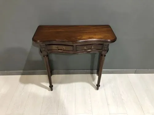 Консоль с ящиками из массива T026 орех, 80х35х78 см фото 6