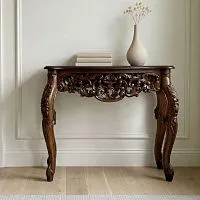 Консоль резная из массива HTKL-M орех, 90х40х80 см