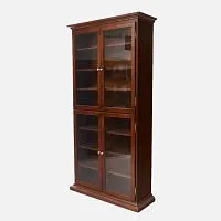 Шкаф книжный 258/А Барлетто (орех)  194*36*100 см | *под заказ