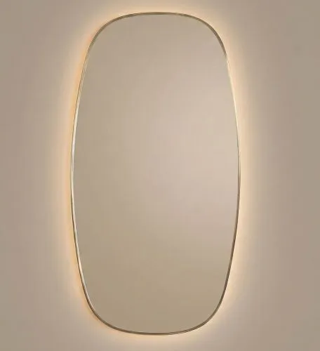 Ovo M LED Gold Зеркало в раме с подсветкой