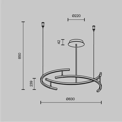 Подвесной светильник Maytoni MOD016PL-L52BK фото 10