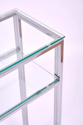 Консольный стол 1042-CS clear серебряный AllConsoles 100x25x80 фото 3
