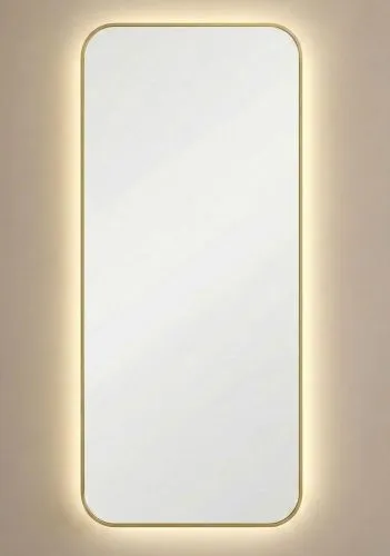 Smart L LED Gold Зеркало в раме с подсветкой