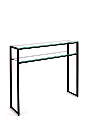 Консольный стол 1042-CB clear черный муар AllConsoles 100x25x80 фото 10