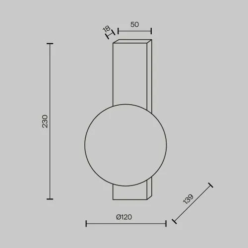 Настенный светильник (бра) Maytoni MOD470WL-01BS фото 7