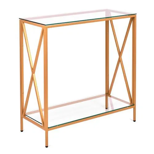 Консольный стол 1033-CG clear золотой AllConsoles 80x35x80