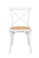 Стул венский CROSS BACK WHITE белый массив/ротанг