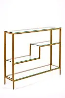 Консольный стол 1012-CG clear золотой AllConsoles 100x25x80