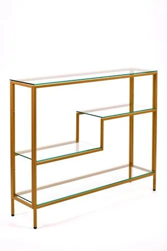 Консольный стол 1012-CG clear золотой AllConsoles 100x25x80