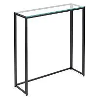 Консольный стол 1074-CB clear черный муар AllConsoles 80x25x80