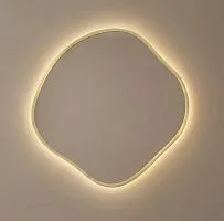 Organic M LED Gold Зеркало в раме с подсветкой