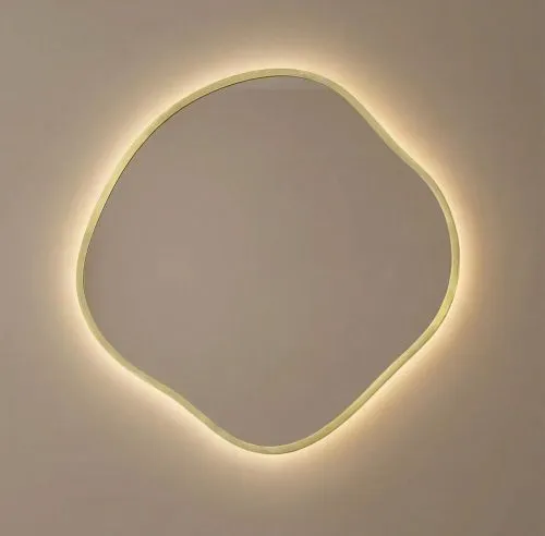 Organic M LED Gold Зеркало в раме с подсветкой