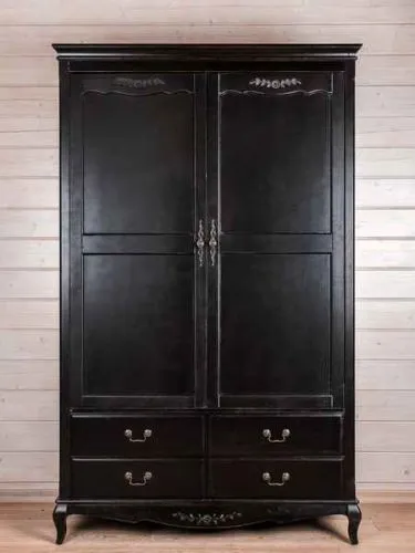 ST9127KR2N Платяной шкаф на ножках BELVEDER черный 210*60*130 см