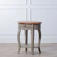 Овальный столик прованс ST9331-GREY Belveder серый, 72*43*55 см