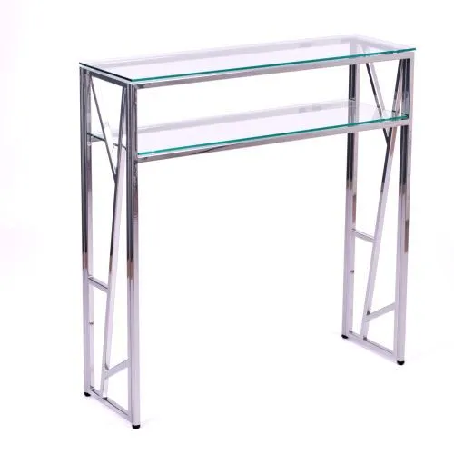 Консольный стол 1094-CS clear серебряный AllConsoles 80x25x80