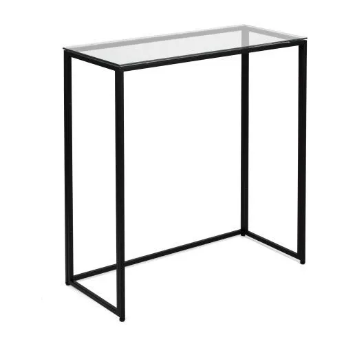 Консольный стол 1073-CB clear черный муар AllConsoles 80x35x80