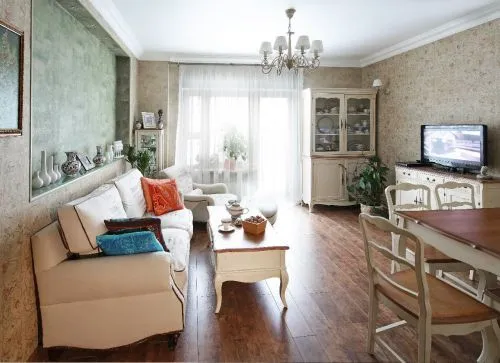Буфет Belveder в стиле прованс ST9332, 206*42*124 см / античный белый + топ итальянский орех  фото 2