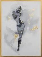 89VOR-DANCE  Холст "Танец" 50*70 см, багет алюминий зол