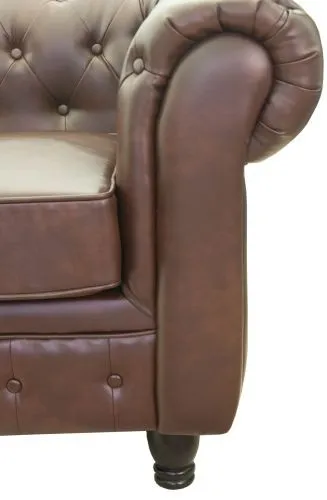 Кожаный двухместный диван CHESTERFIELD, 77*85*157 см фото 2