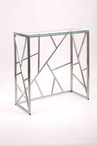 Консольный стол 1053-CS clear серебряный AllConsoles 80x35x80