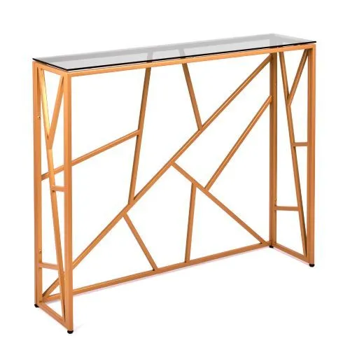 Консольный стол 1052-CG grey золотой AllConsoles 100x25x80
