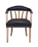 Стул Tanner black leather, натуральная черная кожа