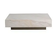 57EL-93601 Стол журнальный АГАТ (AGATE) светлый керамический 120*80*29см					