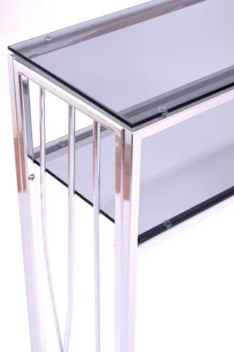 Консольный стол 1124-CS grey серебряный AllConsoles 80x25x80 фото 9