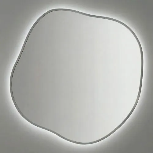 Organic L LED Silver Зеркало в раме с подсветкой