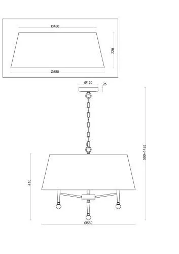 Подвесной светильник Freya FR5190PL-05BS3 фото 7