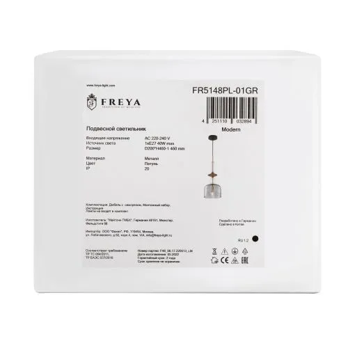 Подвесной светильник Freya FR5148PL-01GR фото 4