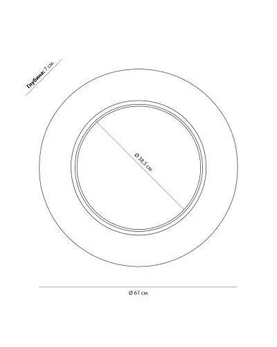 Зеркало настенное в раме Буа silver, серебро 80*5*53 см фото 3