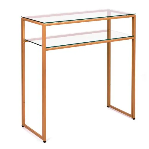 Консольный стол 1043-CG clear золотой AllConsoles 80x35x80