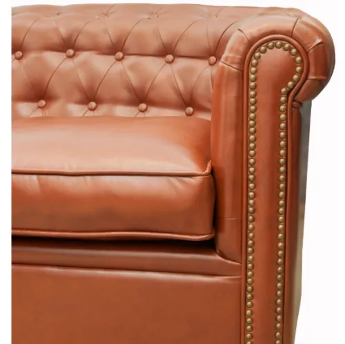Трехместный диван CHESTERFIELD Karo brown 3S коричневый, 184х76х74 см фото 5