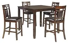 Стол квадратный барный Bennox Ashley D384-223 + 4 стула
